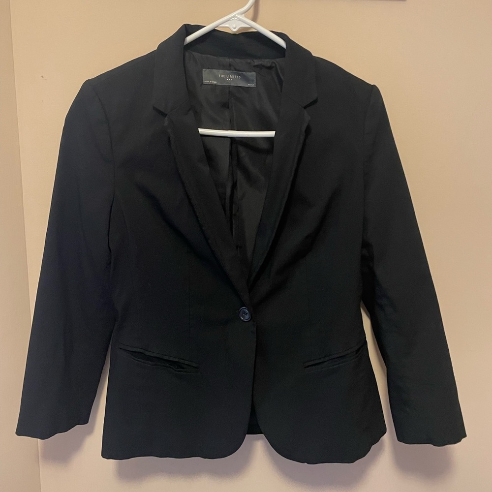 The Limited Black 3/4 Sleeve Women’s Blazer - Medium